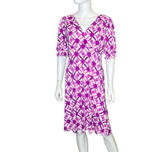 Maggy London Women’s Printed Matte Jersey Stretch Dress Sz 8 - Picture 1 of 5